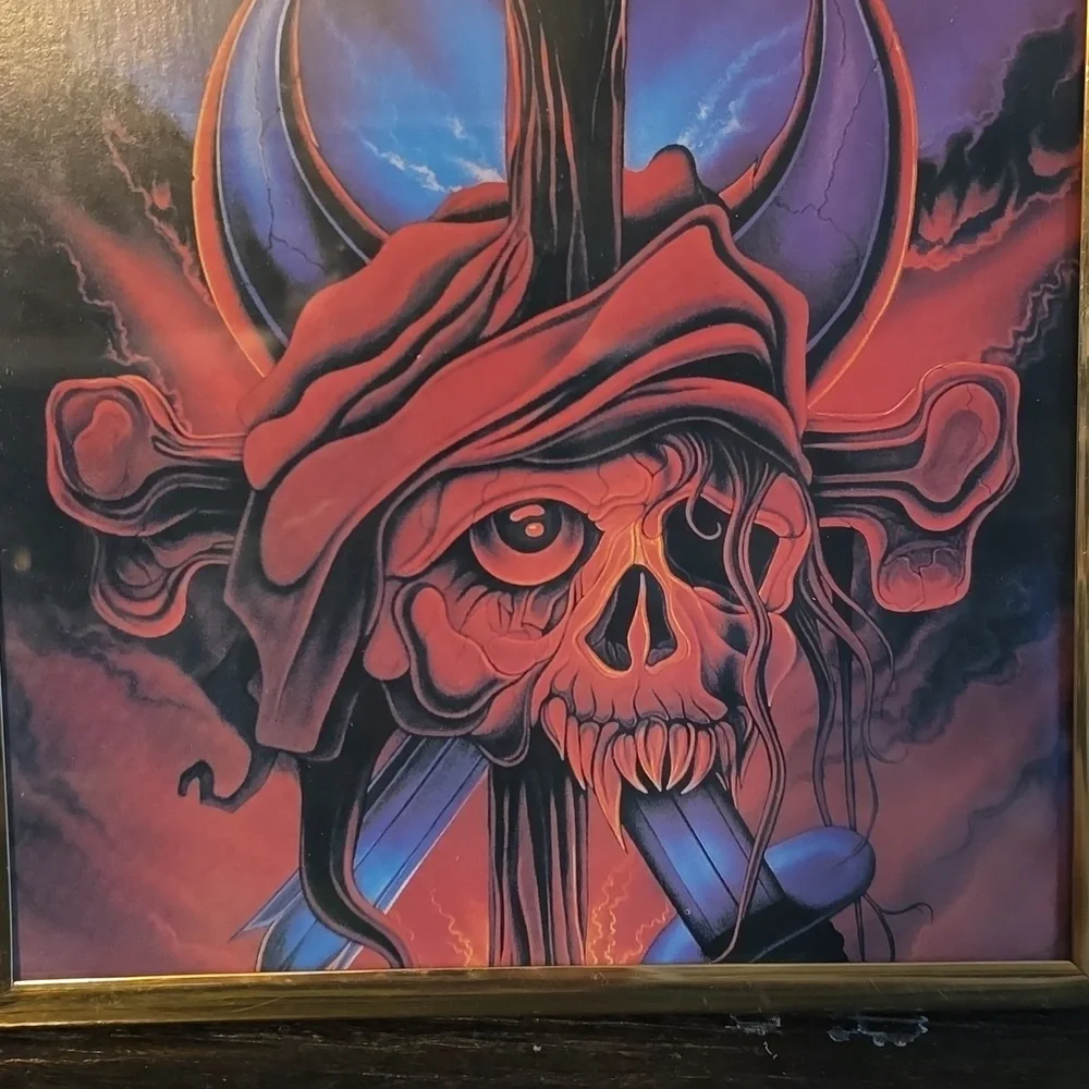 1990 vintage eight by ten metallica framed picture. Size is 8x10